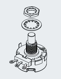 Honeywell-385000M8551 电阻微调器、电位计及变阻器 Res Conductive Plastic POT 150 Ohm 10% 2W 1(Elec)/1(Mech)Turns 6.35mm (33.35 X 27.79 X 36.12mm) Solder Lug Panel Mount