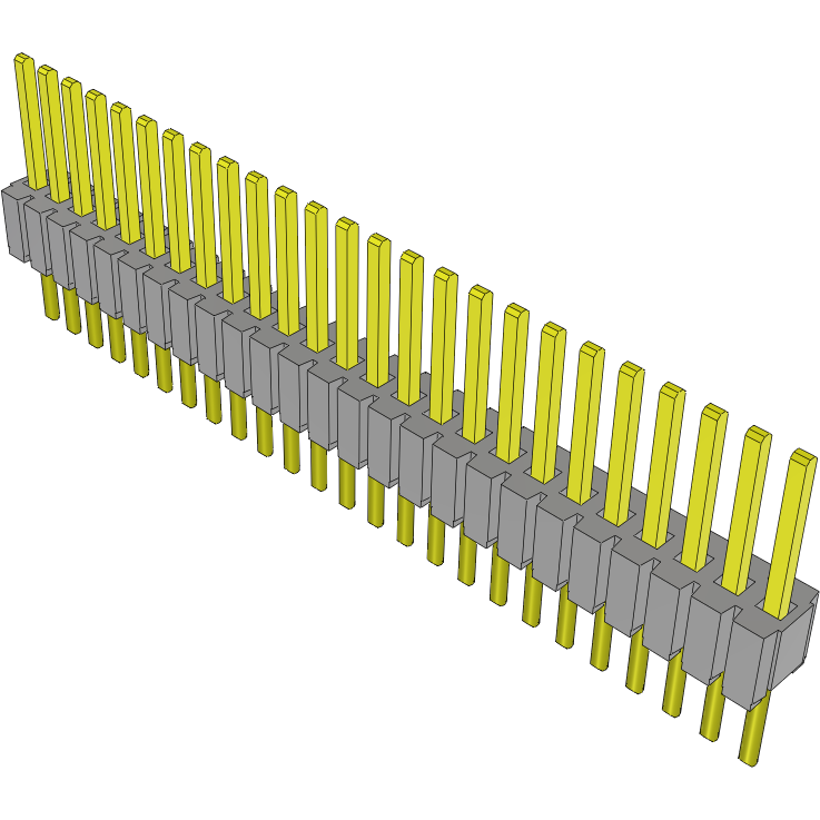 Samtec-MTMS-125-51-T-S-190 Piastre connettori e prese PCB Conn Unshrouded Header HDR 25 POS 1.27mm Solder ST Top Entry Thru-Hole Tube