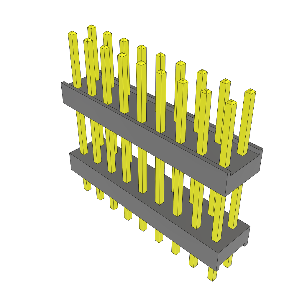 Samtec-ZW-09-10-G-D-472-129 Piastre connettori e prese PCB Conn Board Stacker HDR 18 POS 2.54mm Solder ST Top Entry Thru-Hole Bulk