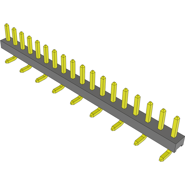 Samtec-TMM-118-01-G-S-SM Steckverbinderleisten und Leiterplattenbuchsen Conn Unshrouded Header HDR 18 POS 2mm Solder ST Top Entry SMD Tube