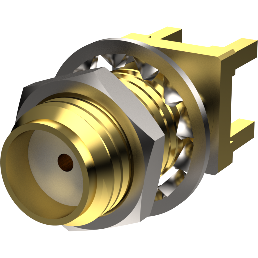 taoglas-PCB.114SMAFSTJ.A RF-Steckverbinder Conn SMA 0Hz to 18GHz 50Ohm Solder ST Thru-Hole F Gold