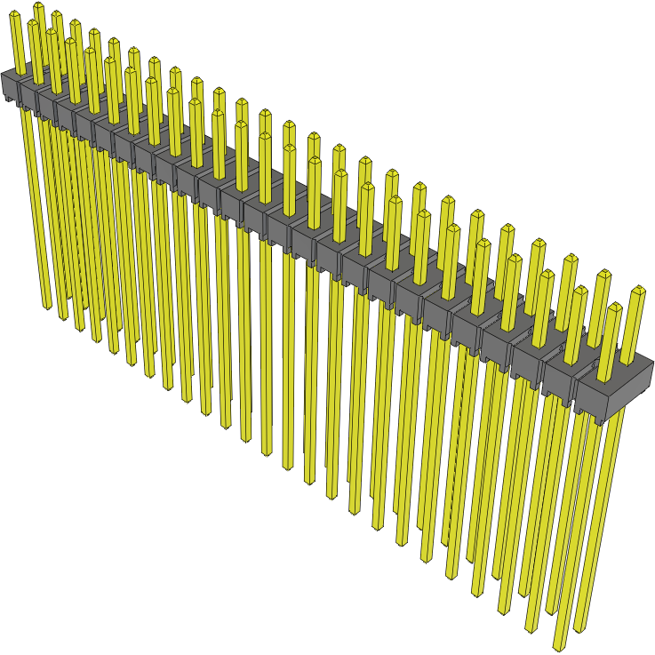 Samtec-TSW-125-13-S-D Connector Headers and PCB Receptacles Conn Unshrouded Header HDR 50 POS 2.54mm Solder ST Top Entry Thru-Hole Bulk