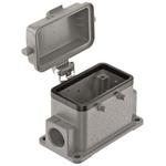 Surface Mount Housing 90° 10B Shell Size Powder Die Cast Aluminum Double Lock Han®