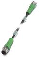 PHOENIX CONTACT-1403692 Andere Kabelbaugruppen Sensor/Actuator cable, 8-position, PUR halogen-free, black-gray RAL 7021, Plug straight M12, A-coded, on Socket straight M12, A-coded, Cable length: 20 m As illustrated but with VA knurl