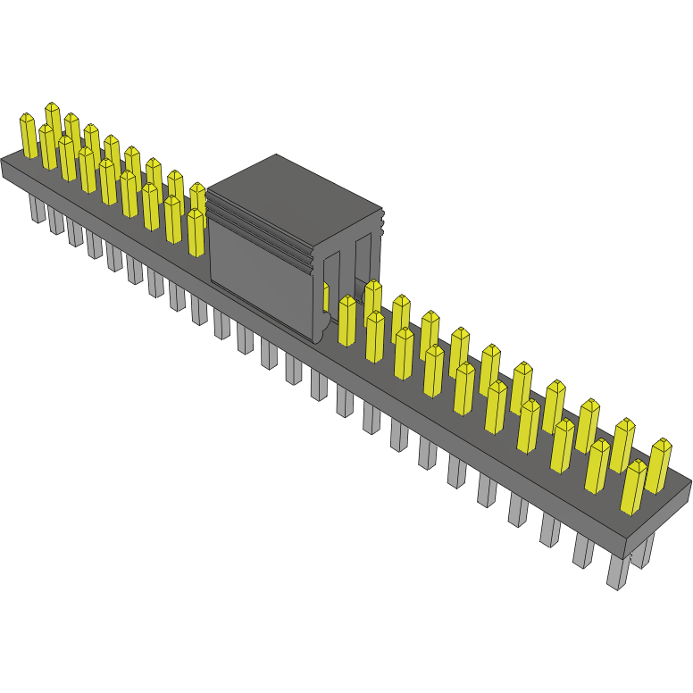 Samtec-FTS-124-02-L-D-P Embases de raccordement et réceptacles PCB Conn Unshrouded Header HDR 48 POS 1.27mm Solder ST Top Entry Thru-Hole Tube