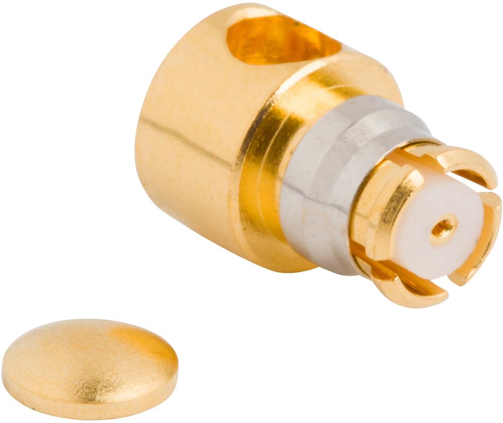 Amphenol RF-SMP-FR-C07-1 RF-Steckverbinder Conn SMP 0Hz to 26.5GHz 50Ohm Solder RA Cable Mount M Gold Bag