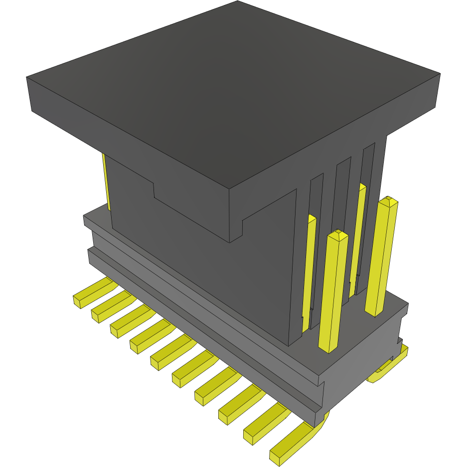 Samtec-FTR-110-51-G-D-06-P-TR Cabezales del conector y receptáculos PCB Conn Unshrouded Header HDR 20 POS 1.27mm Solder ST Top Entry SMD T/R