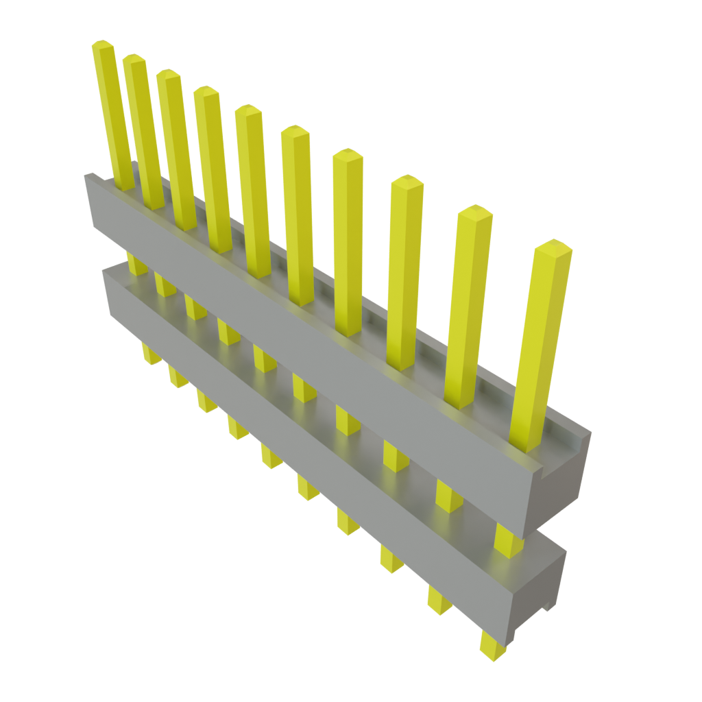 Samtec-DW-10-15-G-S-290 连接器插头及 PCB 插座 Conn Board Stacker HDR 10 POS 2.54mm Solder ST Top Entry Thru-Hole Bulk