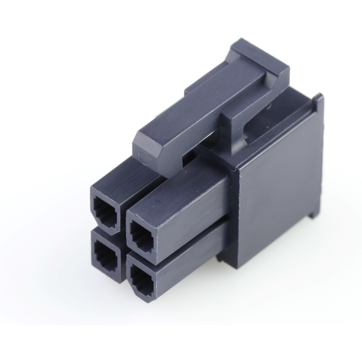 Molex-469920410 Einzeladersteckverbinder, Gehäuse Conn Housing RCP 4 POS 4.2mm Crimp ST Cable Mount Black Mini-Fit Jr™ Bag