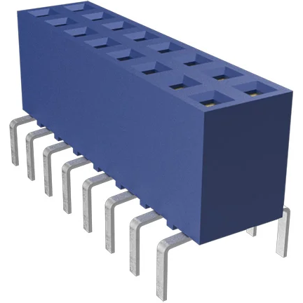 Amphenol Communications Solutions-87606-318LF Steckverbinderleisten und Leiterplattenbuchsen Dubox®, Board To Board Connector, Receptacle, Vertical, Through Hole, Double Row, Top Entry, 36 Positions, 2.54mm (0.100in) Pitch