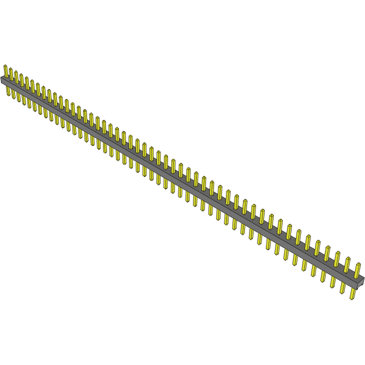 Samtec-TMM-149-01-G-S Cabezales del conector y receptáculos PCB Conn Unshrouded Header HDR 49 POS 2mm Solder ST Top Entry Thru-Hole Bulk