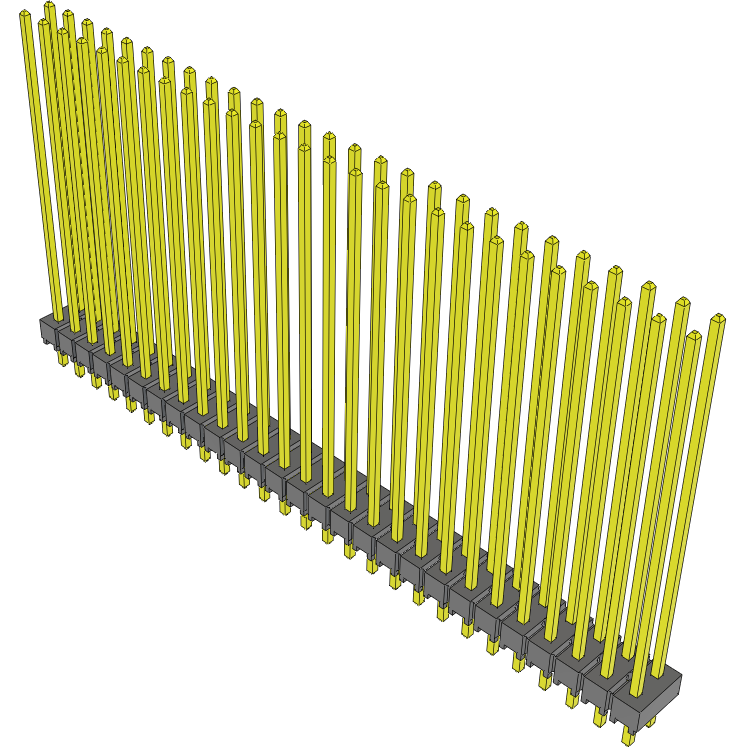 Samtec-TSW-127-21-G-D-LL Embases de raccordement et réceptacles PCB Conn Unshrouded Header HDR 54 POS 2.54mm Solder ST Top Entry Thru-Hole Bulk