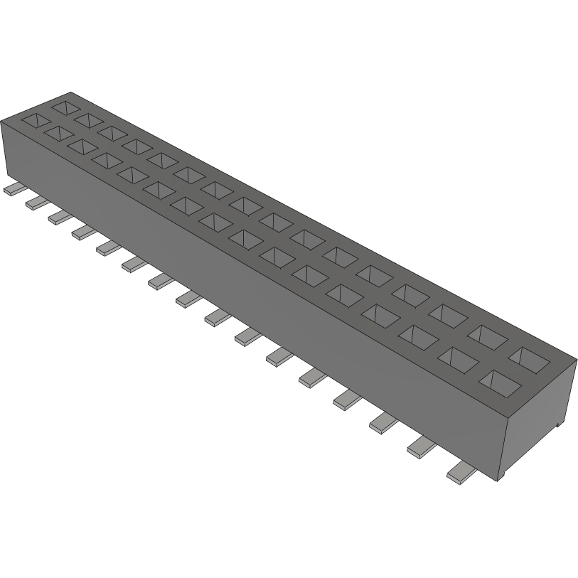 Samtec-CLP-116-02-F-D-BE-TR 连接器插头及 PCB 插座 Conn Socket Strip SKT 32 POS 1.27mm Solder ST SMD T/R