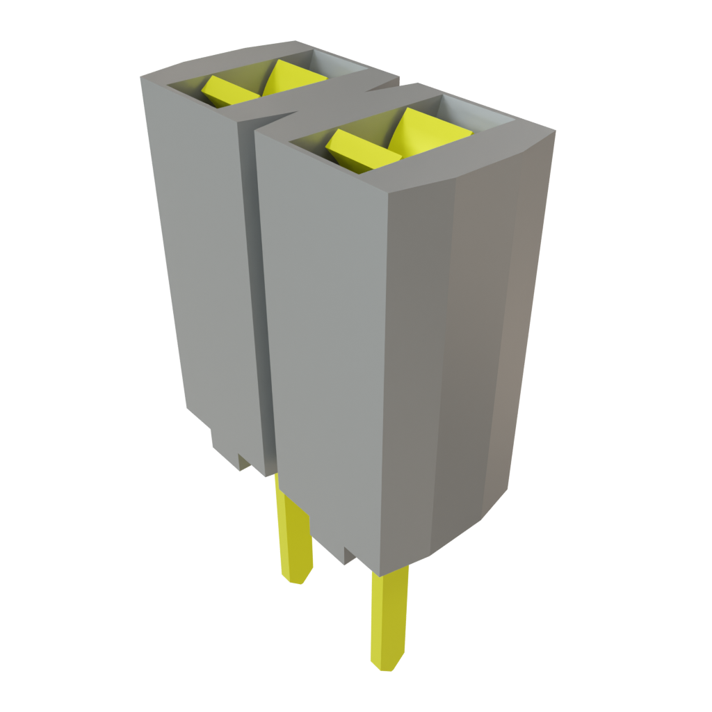 Samtec-SSA-102-S-G Cabezales del conector y receptáculos PCB Conn Socket Strip SKT 2 POS 2.54mm Solder ST Top Entry Thru-Hole Bulk