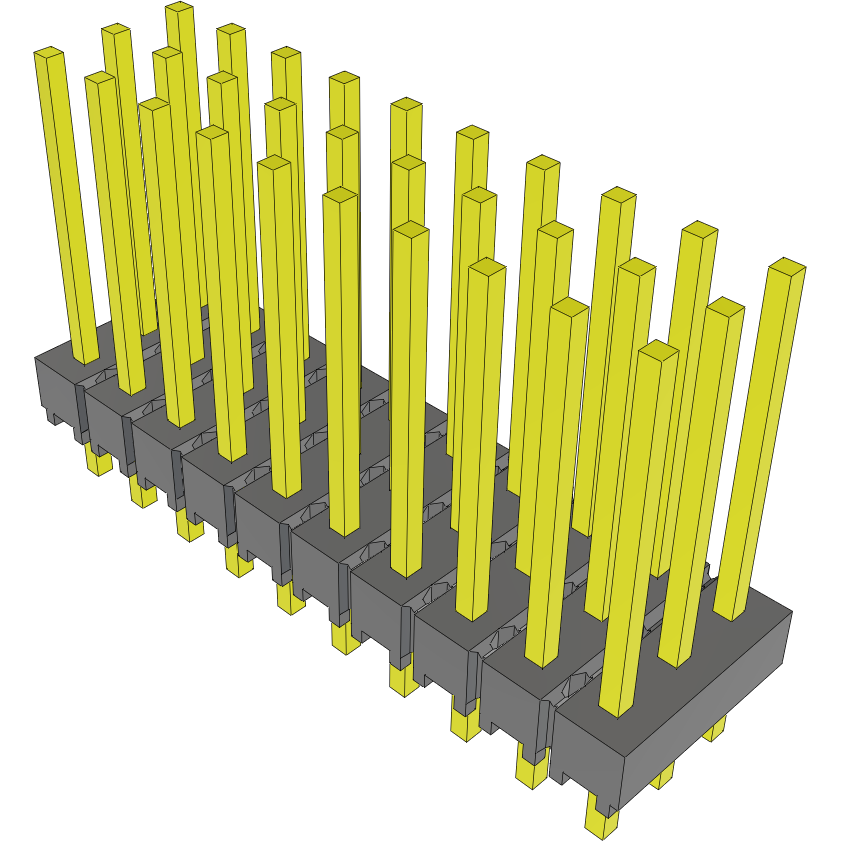 Samtec-HMTSW-110-22-G-T-440 Connector Headers and PCB Receptacles Conn Unshrouded Header HDR 30 POS 2.54mm Solder ST Top Entry Thru-Hole Bulk