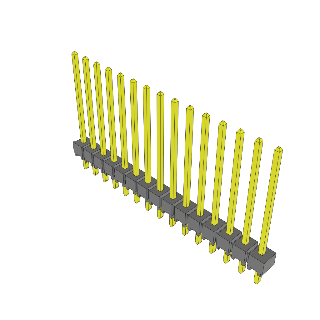 Samtec-TSW-115-17-T-S Embases de raccordement et réceptacles PCB Conn Unshrouded Header HDR 15 POS 2.54mm Solder ST Top Entry Thru-Hole Bulk