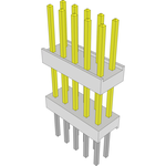 Conn Board Stacker HDR 10 POS 2.54mm Solder ST Top Entry Thru-Hole Bulk