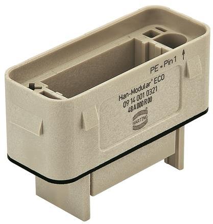 HARTING-09140010321 Adattatori Shrink Boot Bulkhead Housing 180° Polycarbonate Han-Modular®