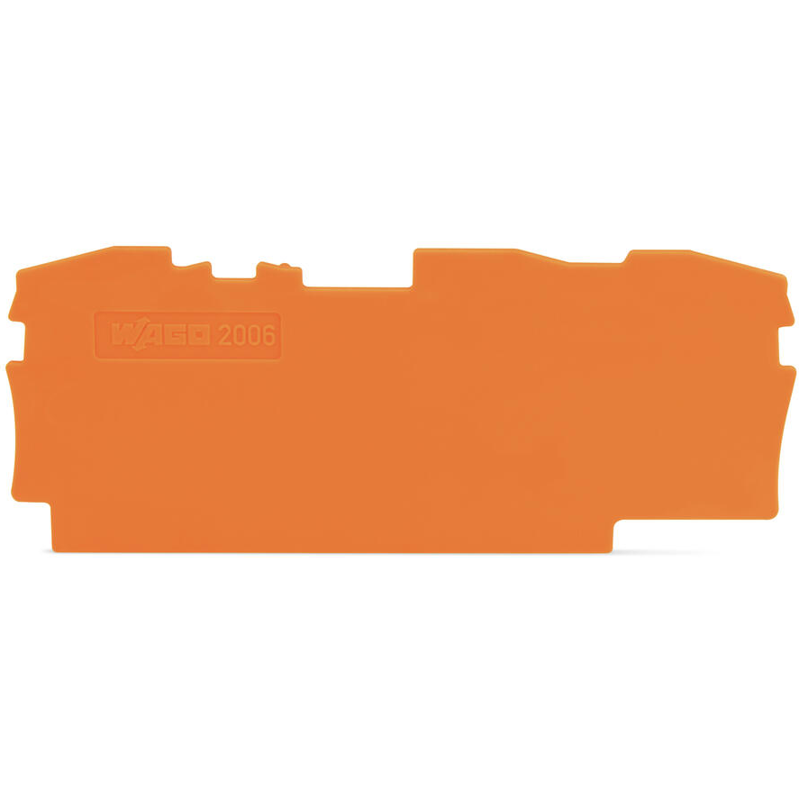 WAGO-2006-1392 Steckverbinderzubehör Connector Accessories End Plate Polyamide 6/6 Orange Box