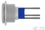 TE Connectivity-AV2510EA12T5Q04 Interruttore a pressione Switch Push Button OFF (ON) SPDT Flush Round Button 3A 250VAC 36VDC Momentary Panel Mount Wire Lead Loose