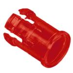 Round Optical Lens Red Transparent Polycarbonate