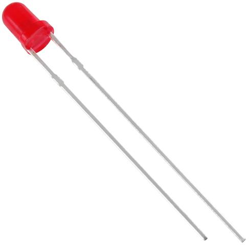 NTE Electronics-NTE3140 DEL LED Uni-Color Hi-Eff. Red 625nm 2-Pin T-1