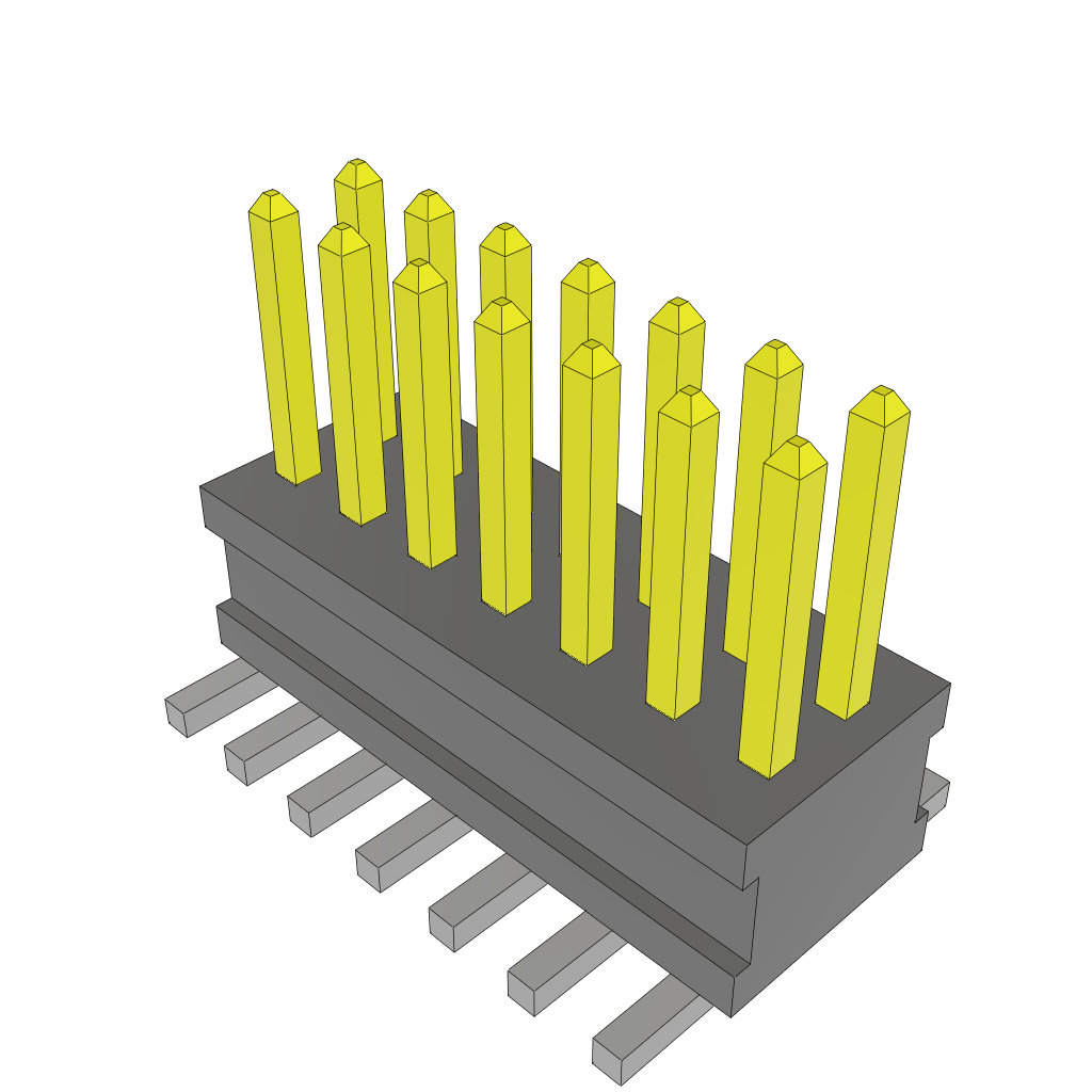 Samtec-FTSH-107-04-F-DV Cabezales del conector y receptáculos PCB Conn Unshrouded Header HDR 14 POS 1.27mm Solder ST Top Entry SMD TIGER CLAW™ Tube
