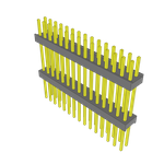 Conn Board Stacker HDR 30 POS 2.54mm Solder ST Top Entry Thru-Hole Bulk
