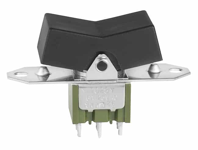 NKK Switches-M2028TYW01-JA Switch Rocker Switch Rocker (ON) OFF (ON) DPDT Solder Lug Large Rocker 6A 250VAC 30VDC 50000Cycles