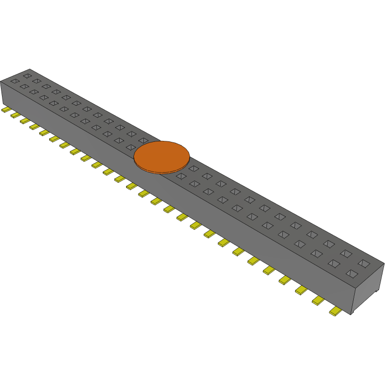 Samtec-CLP-127-02-G-D-K-TR Cabezales del conector y receptáculos PCB Conn Socket Strip SKT 54 POS 1.27mm Solder ST Top Entry SMD TIGER CLAW™ T/R