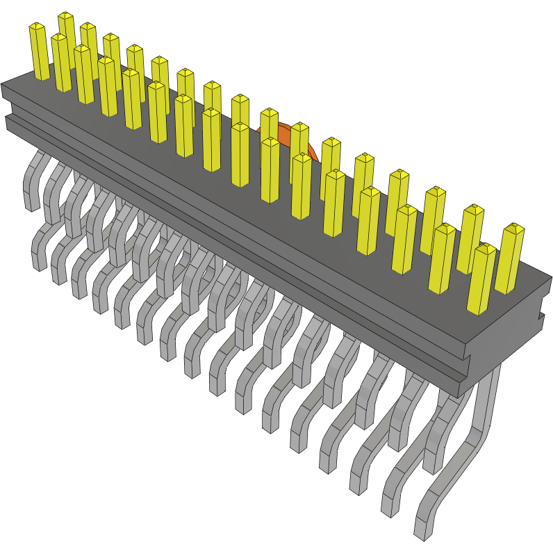 Samtec-FTMH-116-03-F-DH-K-TR 连接器插头及 PCB 插座 Conn Micro Terminal Strip HDR 32 POS 1mm Solder RA Side Entry SMD T/R