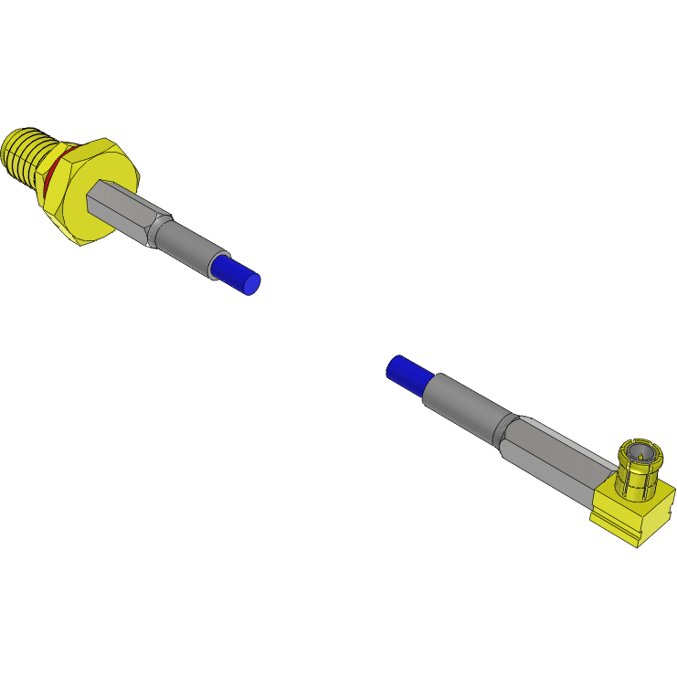 Samtec-RF316-01SB1-02RP1-0115 Kabelbaugruppen Koaxial Cable Assembly Coaxial 0.115m 26AWG SMA to MCX PL-RCP Solutionator Bag