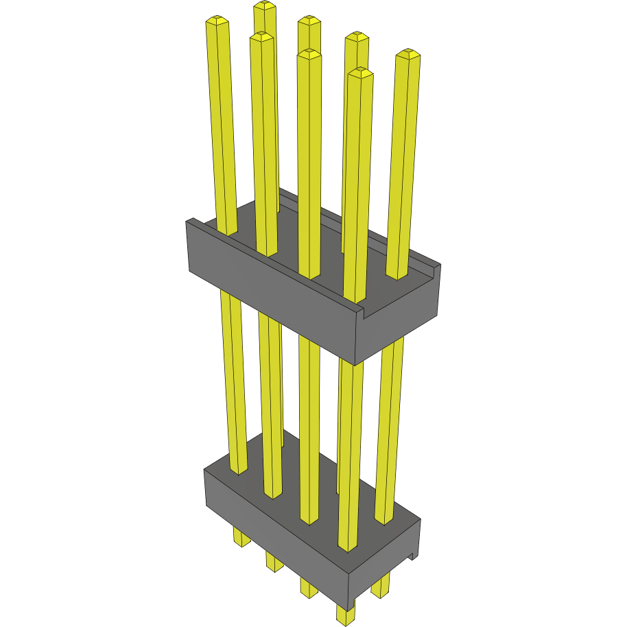 Samtec-DW-04-20-LM-D-665 Steckverbinderleisten und Leiterplattenbuchsen Conn Board Stacker HDR 8 POS 2.54mm Solder ST Top Entry Thru-Hole Bulk