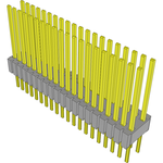 Conn Unshrouded Header HDR 40 POS 1.27mm Solder ST Top Entry Thru-Hole Tube