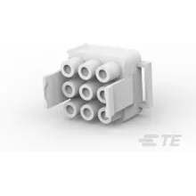 TE Connectivity-770040-1 分立接线罩连接器 Conn Housing PL 9 POS 6.35mm Crimp ST Cable Mount White Package