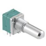 ALPS ALPINE CO., LTD-RK09712200MT Widerstandstrimmern, Potenziometern und Regelwiderstande Res POT 20K/20K Ohm 20% 0.05W(1/20W) 1(Elec)/1(Mech)Turn 6mm (29.55 X 9.5 X 11.35mm) Pin Panel Mount/Through Hole Tray