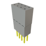 Conn Elevated Socket SKT 8 POS 2.54mm Solder ST Top Entry Thru-Hole Bulk