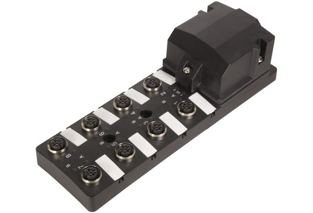 HARTING-090700022200 null Sensor/Actuator Box PNP Wiring 5 Pole M12 8 Port to