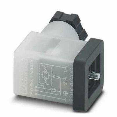 PHOENIX CONTACT-1452301 Valve Accessories Valve connector, 3-pos., construction Cl, 1 LED, with protective circuit, screw connection