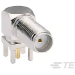 TE Connectivity-CONSMA002-L Connector RF Conn SMA 0Hz to 18GHz 50Ohm Solder RA Thru-Hole F Gold