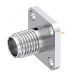Radiall-R125512001 RF-Steckverbinder Conn SMA 0Hz to 18GHz 50Ohm ST Flange Mount RCP Gold Over Nickel