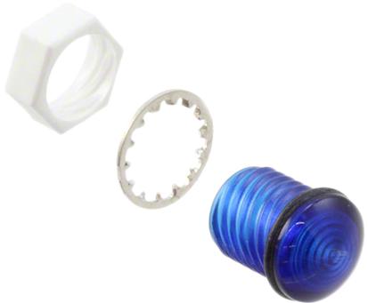 Visual Communications-CMS_442_BTP Optische Linsen Round Optical Lens Blue Polycarbonate