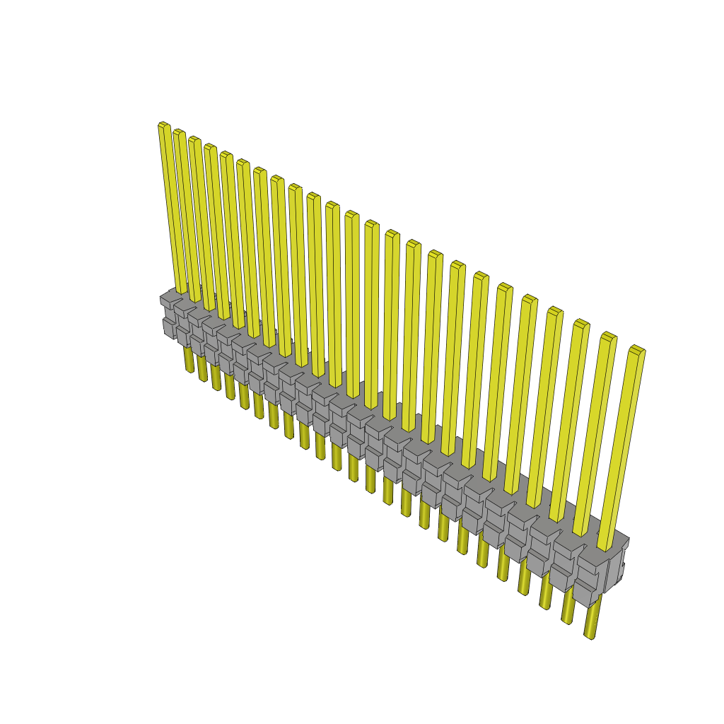 Samtec-TMS-124-56-G-S Embases de raccordement et réceptacles PCB Conn Unshrouded Header HDR 24 POS 1.27mm Solder ST Top Entry Thru-Hole Tube