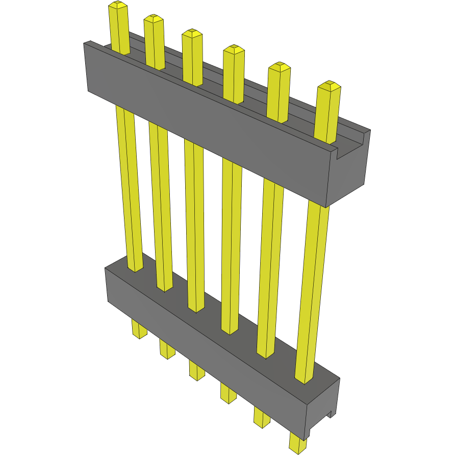 Samtec-DW-06-10-T-S-640 Steckverbinderleisten und Leiterplattenbuchsen Conn Board Stacker HDR 6 POS 2.54mm Solder ST Top Entry Thru-Hole Bulk