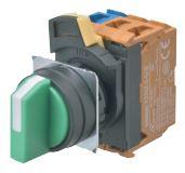 Omron-A22NS-3BM-NBA-G101-NN Selettore switch Switch Selector N.O. DPST 45° Lever 10A 440VAC 240VDC Screw 500000Cycles Panel Mount