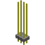 Conn Unshrouded Header HDR 6 POS 2.54mm Solder ST Top Entry Thru-Hole Bulk