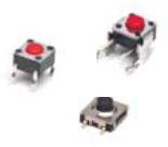 TE Connectivity-1977265-2 Interruttore tattile Switch Tactile OFF (ON) SPST Round Button Gull Wing 0.05A 24VDC 1000000Cycles 1.57N SMD T/R