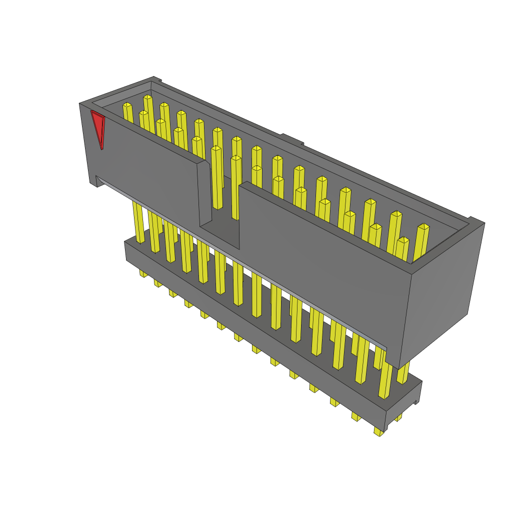 Samtec-ZSS-114-03-L-D-740 Piastre connettori e prese PCB Conn Elevated Shrouded Header HDR 28 POS 2.54mm Solder ST Top Entry Thru-Hole Layer