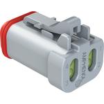 Conn Housing M 4 POS Crimp ST Cable Mount Gray