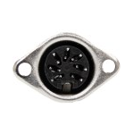 Conn Circular DIN SKT 7 POS Solder Lug RA Panel Mount 7 Terminal 1 Port